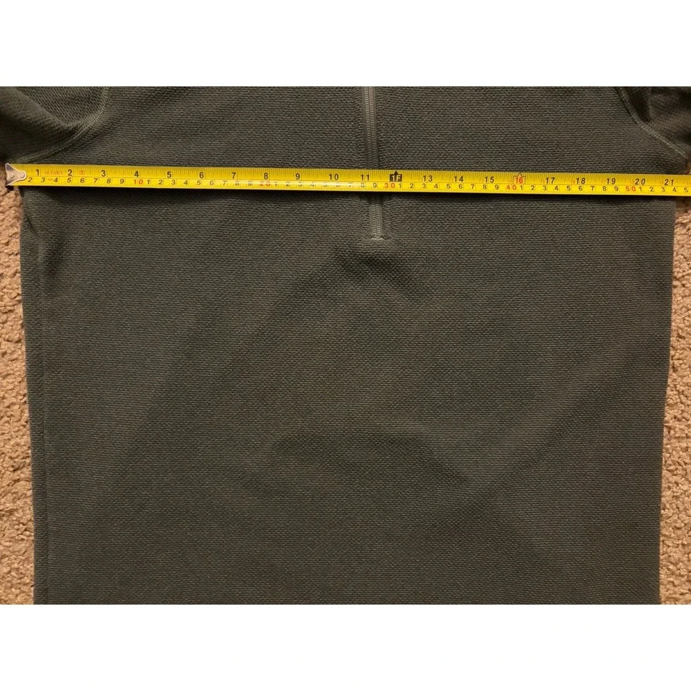 North Face Glacier Fleece Quarter Zip Sweater Green Embroidered Logo Medium JBHS